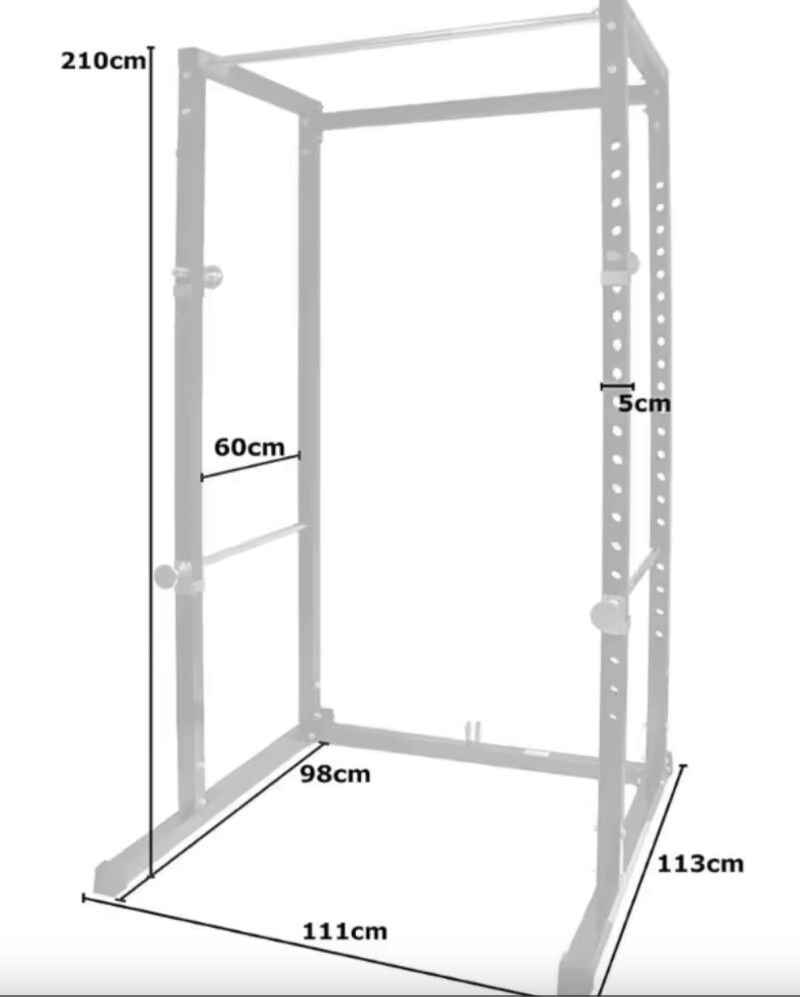 Squat, barbell rack 210x113x11 cm