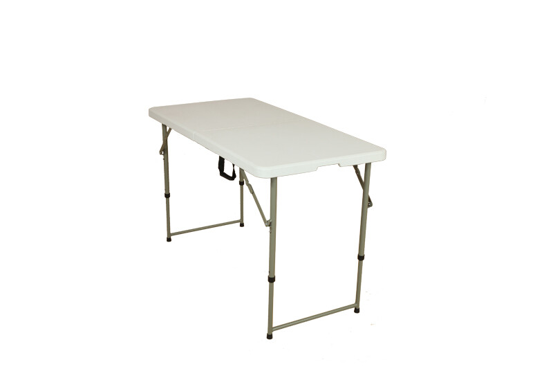 Fold in Half Adjustable Table 122x61x48-74 cm