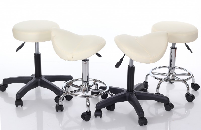 Meistara krēsls RESTPRO® Round 2 cream (kosmetologa, masiera krēsls)