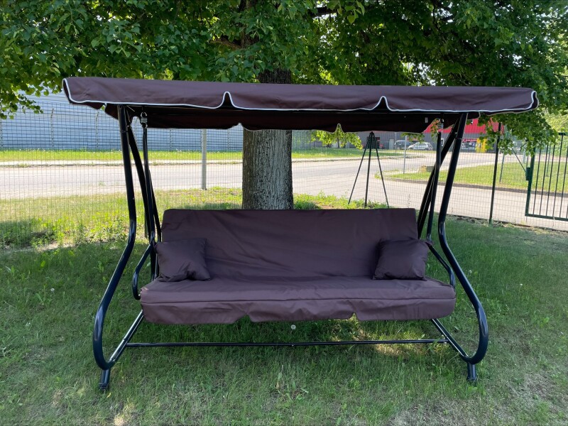 Sodo sūpynės 230x120x170 cm, 4-seat, brown DEMO