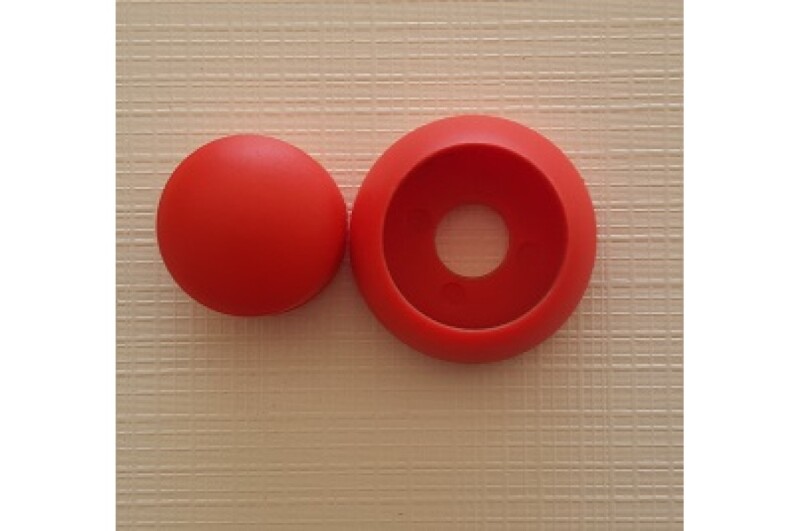 Plastic bolt cover 12 mm, red