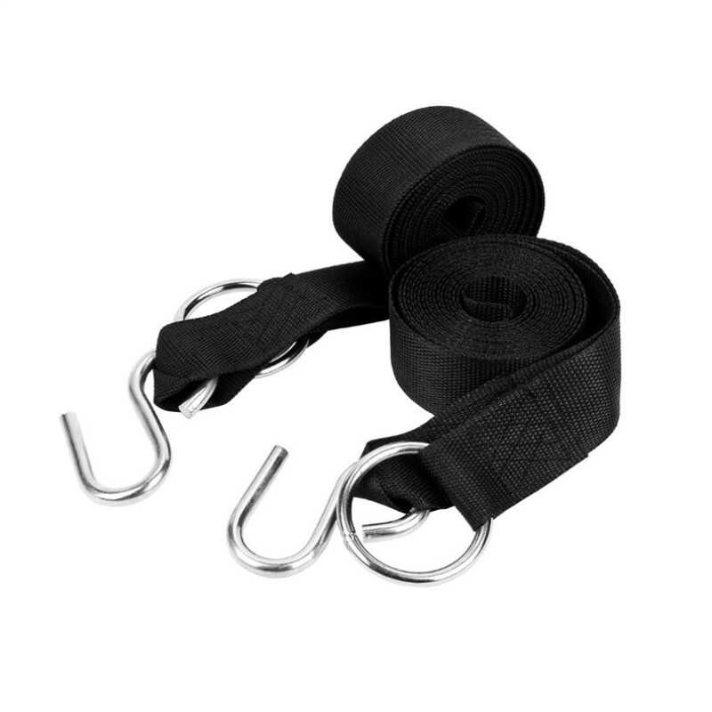 Set of 2 straps for attaching a hammock, 3 m, black