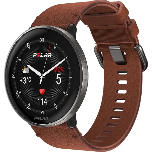 Sportinius laikrodžius POLAR IGNITE 3 TITANIUM BRONZE LEATHER, S-L