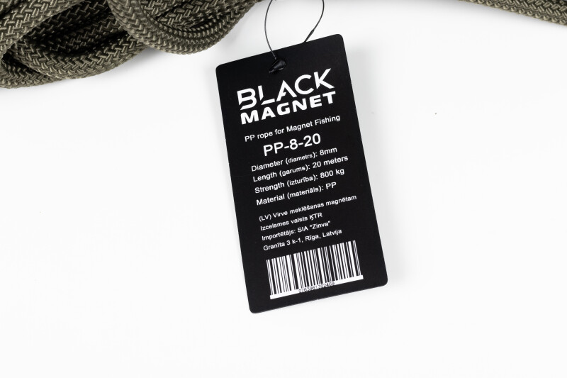 Веревка 8 мм х 20 м для поискового магнита Black Magnet